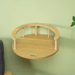 PawHut Стенно котешко легло със защитен ръб и възглавница - Image 11