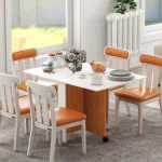 Разтегателна трапезна маса HOMCOM, 120см x 80см x 73см - Image 2