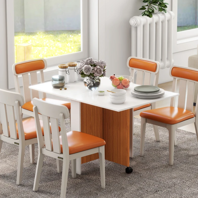 zc9aa61949394cfe3.jpg Разтегателна трапезна маса HOMCOM, 120см x 80см x 73см - Image 2