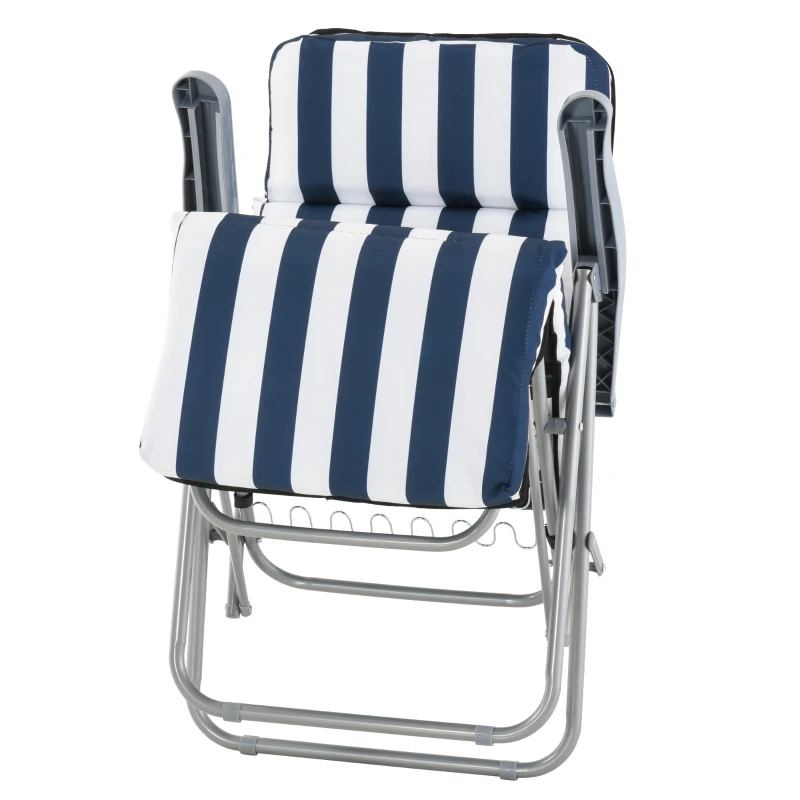 Zg96381954537bc96.jpg Outsunny 2x Сгъваеми градински стола, 5 позиции 60x75x102см - Image 14