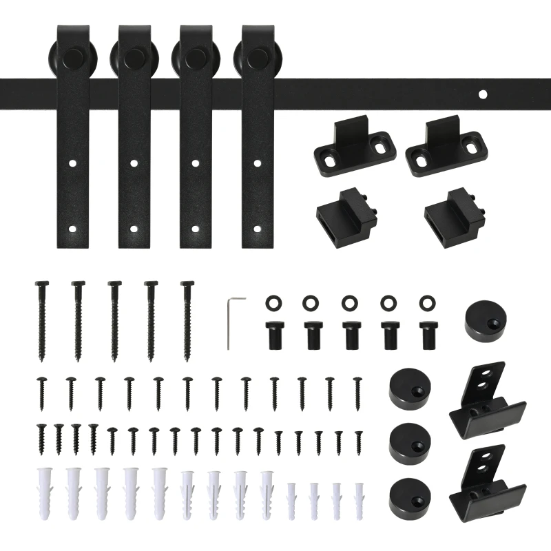 zzU7ed1949499a262.jpg Комплект за плъзгаща се врата HOMCOM 200 см - Image 10